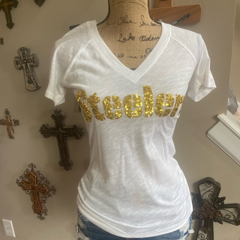 Steelers VS PINK sparkle xs t-shirt